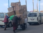 "عمال التحميل" يواجهون النوة بالإسكندرية.. «اليوم السابع» يرصد التفاصيل.. فيديو