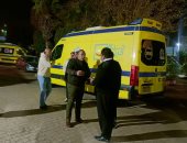 نائب محافظ المنيا ينتقل إلى موقع حادث تصادم بالطريق الصحراوي الشرقي القديم