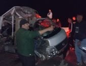 نقل 7 مصابين وجثة لمستشفى المطرية بالدقهلية فى حادث على طريق بورسعيد