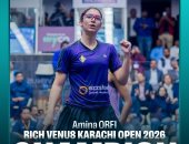 أمينة عرفي تتوج ببطولة كراتشي للاسكواش فى باكستان