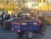 إصابة شخص صدمته سيارة بالطريق الأبيض فى كرداسة