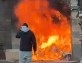 تفحم محتويات محل بسبب حريق بكورنيش الإسكندرية
