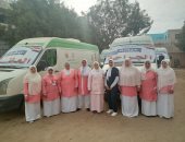 فحص 1167 حالة وتقديم 3750 خدمة طبية مجانية ببنى سويف ضمن «حياة كريمة»