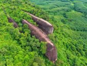 صخرة الحيتان.. تشكيلات طبيعية تحاكى حيتانا عملاقة فى غابات تايلاند