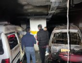 حريق 11 سيارة فى مول بالإسكندرية.. والمعاينة: ماس كهربائى ومواد بترولية السبب