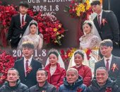 زفاف استثنائى فى الصين يجمع شقيقين توأمين بشقيقتين توأمتين