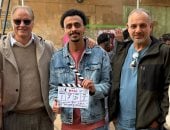 محمد السعدى وتامر محسن فى كواليس مسلسل بيبو لـ كزبرة