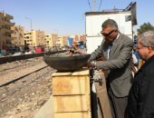 وضع حجر الأساس لكوبرى السيل للمشاة أسوان