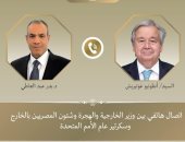 وزير الخارجية يبحث مع سكرتير عام الأمم المتحدة التطورات فى غزة والسودان