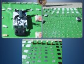 الدرون لا يفلح مع يقظة الأمن.. سقوط شبكة السموم الدولية لتهريب المخدرات بقيمة 110 ملايين جنيه.. إحباط إغراق البلاد بـ200 كيلو كوكايين وحشيش عبر الحدود الجنوبية.. استخدام تقنيات حديثة فى الرصد والضبط.. صور