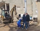 انقطاع مياه الشرب عن قرية برج مغيزل بمطوبس بسبب كسر فى ماسورة مياه