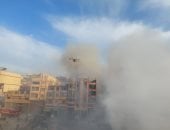 شاهد أثار حريق منطقة الزرايب بمنشأة ناصر.. فيديو