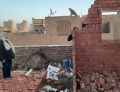 إزالة فورية لحالة تعدى بالبناء على الأراضى الزراعية بسوهاج