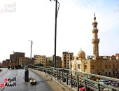 استمرار أعمال إزالة كوبرى السيدة عائشة مع تحويلات مرورية للمواطنين.. صور 