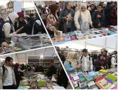 زحام شديد على سور الأزبكية فى معرض القاهرة الدولى للكتاب