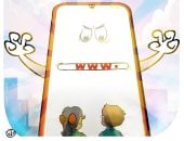 احمِ طفلك من مخاطر الإنترنت فى كاريكاتير اليوم السابع