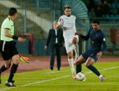 30 دقيقة .. الزمالك يتقدم على المصرى بهدف لحسام عبد المجيد.. صور 