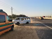 إصابة 8 أشخاص فى انقلاب ميكروباص بالطريق الصحراوى الشرقى ببنى سويف