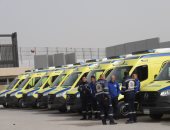 استمرار تواجد سيارات الإسعاف أمام معبر رفح لليوم الثانى من فتح المعبر