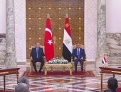 الرئيس السيسى ونظيره التركى يعقدان مؤتمرا صحفيا بقصر الاتحادية