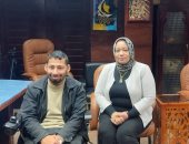 مديرة تعليم جنوب سيناء تحتفى ببطل السباحة يوسف جلال من «فرسان الإرادة»