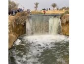 شلالات وادي الريان بالفيوم أجواء هادئة تساعد على الاسترخاء.. فيديو 