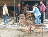 رفع 950 حالة إشغال وتعدٍ للمحال والمقاهى خلال حملات فى حى العمرانية.. صور