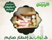 الأورمان تعلن إطلاق حملة إفطار 5 ملايين صائم بمحافظات الجمهورية