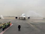 وصول أول طائرة لمصر للطيران من طراز الإيرباص A350-900 إلى مطار القاهرة