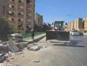 محافظة الجيزة ترفع الكتل الخرسانية وتفتح سلم مشاه مدينة النور بحى الهرم