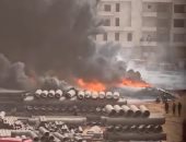 إخماد حريق مواسير بلاستيك فى مدينة نصر دون إصابات.. صور