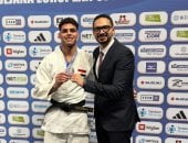 عمر الرملى يتوج بفضية كأس العالم للجودو.. والوزير يهنئ