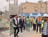 هبوط أرضى بسبب كسر ماسورة مياه خلال تنفيذ محطة مترو الملك الصالح