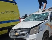 ننشر أسماء 10 مصابين بحادث تصادم سيارتين على طريق بنها شبرا الحر