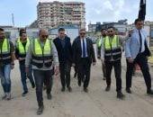 محافظ بورسعيد يتفقد استاد المصرى الجديد ويصرف 50 مليون جنيه لسرعة الإنجاز