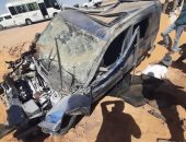إصابة 3 أشخاص فى حادث انقلاب سيارة بطريق أبو سمبل