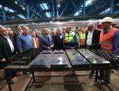 ​وزير النقل يتفقد ورش كوم أبو راضى وشركة "كولواي مصر" ويتناول الإفطار مع العاملين