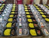 لحمة ورز بسمتى وجلاش.. مطبخ الخير يقدم مئات الوجبات يوميا في الغربية.. صور