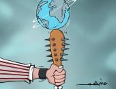 القوى العسكرية تحكم العالم وتتلاعب به.. كاريكاتير اليوم السابع