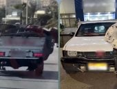 مطاردة مثيرة في شوارع الجيزة.. كشف لغز فيديو ملاحقة سيارة ملاكي لـ "سائق خردة"