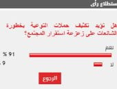 %91 من القراء يؤيدون تكثيف حملات التوعية بخطورة الشائعات على زعزعة استقرار المجتمع