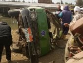 إصابة 9 أشخاص فى انقلاب ميكروباص بمدخل قرية ببيلا بكفر الشيخ