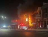 حريق هائل يلتهم معرض مفروشات بالمحلة والحماية المدنية تحاول إخماده