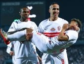 الزمالك ينهى الشوط الأول متقدما على الاتحاد السكندرى 1-0.. وحالتا طرد بالفريقين.. صور 