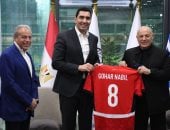 وزير الرياضة يزور مشروع الهدف بأكتوبر ويلتقى رئيس اتحاد الكرة