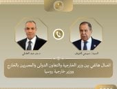 وزير الخارجية يبحث مع نظيره الروسى خفض التصعيد والدفع نحو التهدئة بالمنطقة