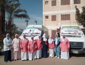 تقديم 4000 خدمة وتوقيع الكشف على 1390 مريضا فى قافلة بقرية النواميس ببنى سويف