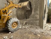 إزالة مخالفات البناء والتعديات على الأرض الزراعية بقليوب وشبرا الخيمة