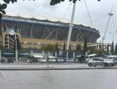 أمطار غزيرة تضرب ملعب رادس قبل مباراة الترجى ضد الأهلى.. صور