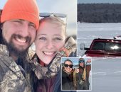 بين الحياة والموت.. أمريكية تنجو بأعجوبة بعد غرق شاحنتها في بحيرة جليدية